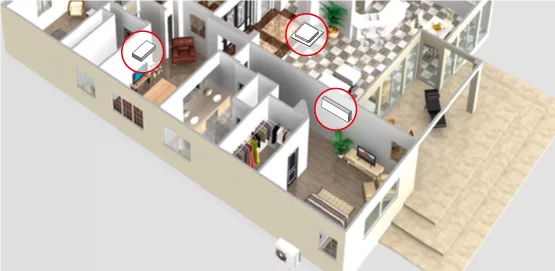 Кондиционеры для разных дизайн-проектов наружн блоки flexible