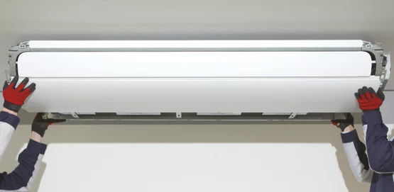 Потолочные внутренние блоки мульти-сплит-системы серии Flexible KRTA General Fujitsu имеют высокую гибкость монтажа